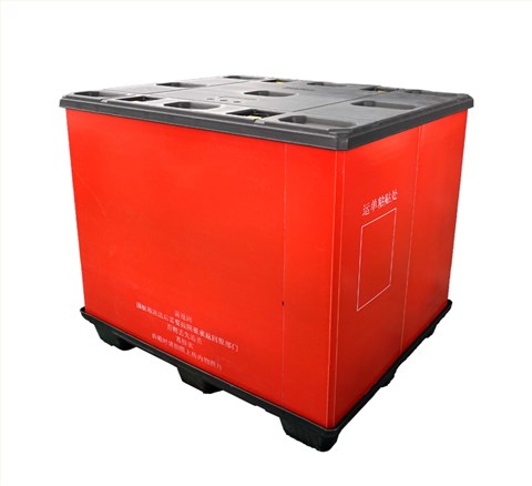 紅色天地蓋圍板箱 大型倉儲專用